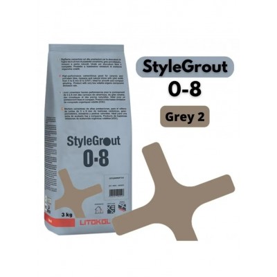 Цементна фуга Litokol StyleGrout 0-8 (Grey 2) 3 кг (SG08GRY20063)